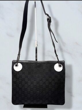 Gucci Black GG Monogram Shoulder Bag